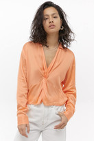Thumbnail for your product : Urban Renewal Vintage UO Miley Orange Twist Front Blouse