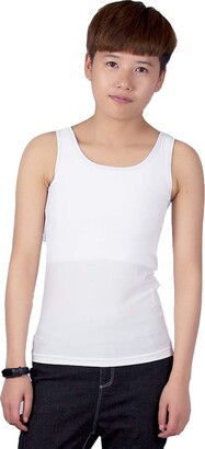 BaronHong Mesh Stretchy Pullover Chest Binder Tank Top for Tomboy Trans  Lesbian(White - ShopStyle