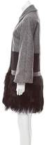 Thumbnail for your product : Alessandro Dell'Acqua Shearling-Trimmed Wool Coat