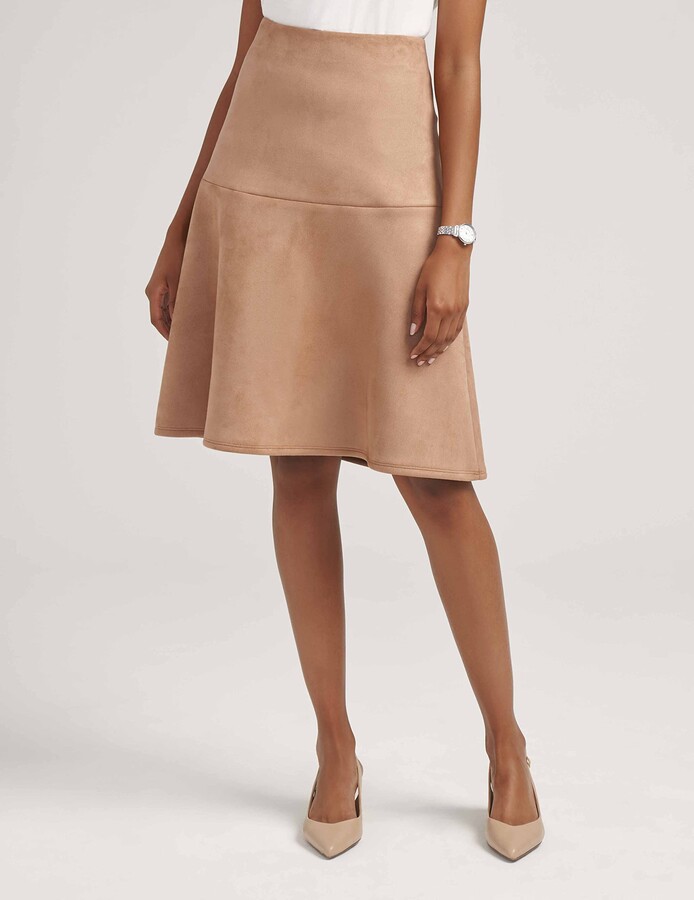 Suede Flared Skirt | Shop The Largest Collection | ShopStyle