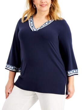 jm collection tops plus size