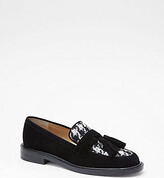Thumbnail for your product : Ann Taylor Houndstooth Print Chunky Tassel Suede Loafers