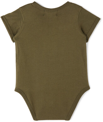 Collina Strada SSENSE Exclusive Baby Khaki Pear Printed Bodysuit