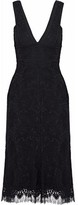 Thumbnail for your product : Victoria Beckham Poplin-trimmed Wool-blend Corded Lace Dress