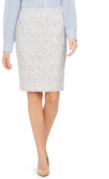 Calvin Klein Petite Tweed Pencil Skirt - ShopStyle
