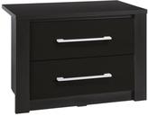 Thumbnail for your product : Albany Glass-topped 2-drawer Bedside Table