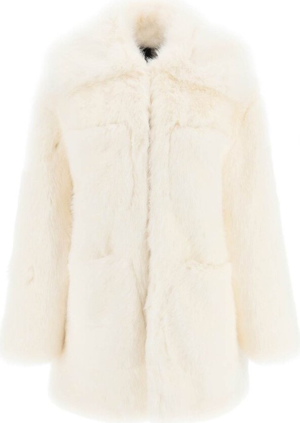 Dsquared2 Faux-Fur Long-Sleeved Oversized Coat