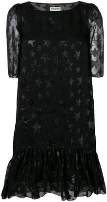 Saint Laurent star pattern midi dress