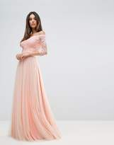 Thumbnail for your product : Forever Unique Bridesmaid Bardot 3/4 Sleeve Maxi Dress