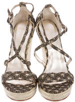Thumbnail for your product : Jean-Michel Cazabat Metallic Knit Sandals