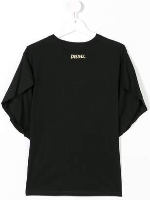 Diesel Kids Teen text print blouse