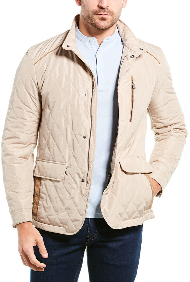 Canali Quilted Suede-Trim Jacket - ShopStyle Clothes and Shoes