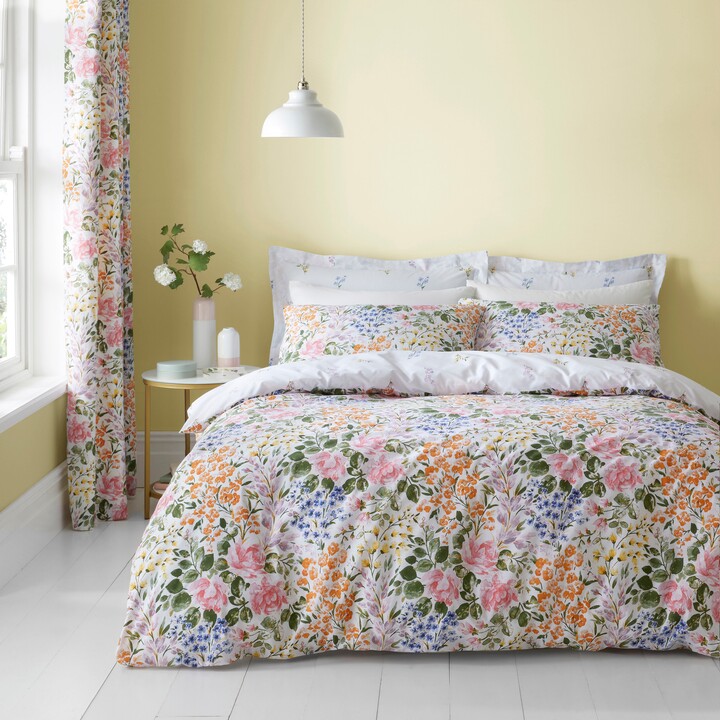 Dunelm Vintage Meadows Purple Duvet Cover & Pillowcase Set Purple