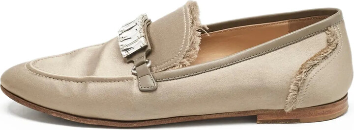 Giuseppe Zanotti Vintage Frayed Satin Loafers