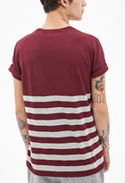 Thumbnail for your product : 21men 21 MEN Colorblocked Stripe Tee