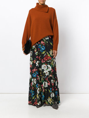 I'M Isola Marras long floral print skirt