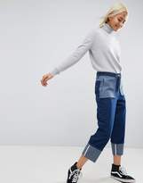 Thumbnail for your product : ASOS Contrast Wash Turn Up Jeans