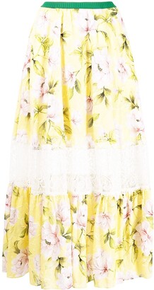 Antonio Marras Floral-Lace Maxi Skirt