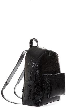 Love Moschino Faux Patent Logoed Backpack