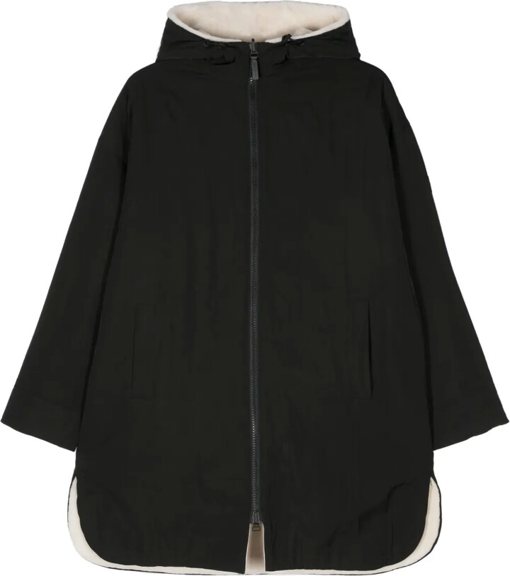 Yves Salomon Reversible Logo-Patch Shearling Coat