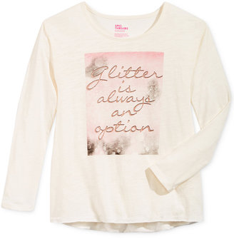 Epic Threads Glitter Is Always An Option Graphic-Print T-Shirt, Big Girls (7-16), Only at Macy's