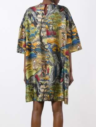 Antonio Marras forest print shift dress