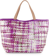 Thumbnail for your product : Deux Lux Callie Woven PVC Tote Bag, Purple