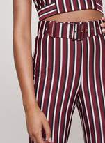 Thumbnail for your product : Miss Selfridge Striped Belted Wide Leg Trousers