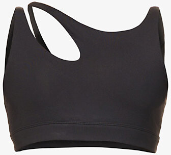 Alo Yoga Womens Black Peak Cut-out Stretch-woven top - ShopStyle Sports Bras  & Underwear