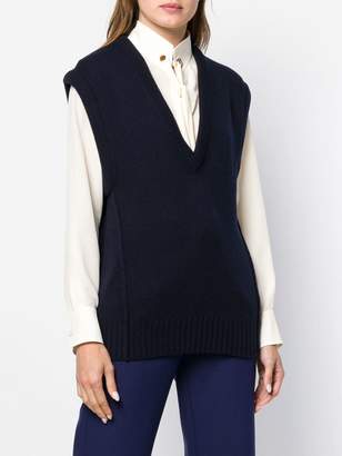 Chloé V-neck loose knitted top
