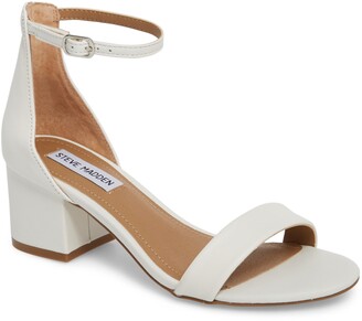 steve madden white block heel sandals