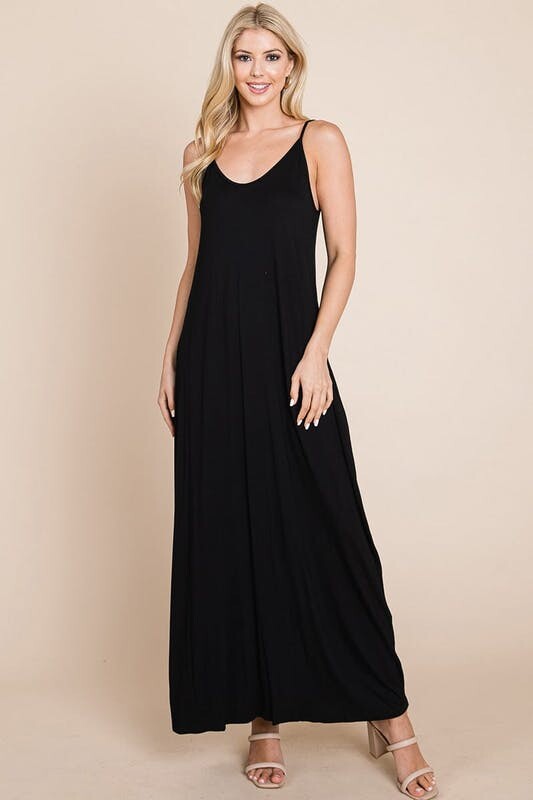 Black Maxi Dress Pockets | Shop The 