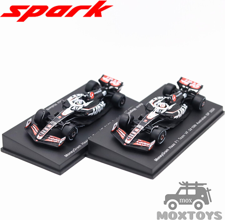 moxtoys Spark 1:64 MoneyGram Haas F1 Team VF-24 No.20 / No.27 2024 Diecast Model Car