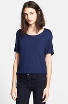 Thumbnail for your product : Vince Seamed Short Sleeve Scoop Neck Blouse