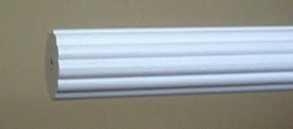 Kirsch Wood Trends 1 3/8 Inch Fluted Wood Poles (8 Ft, White)