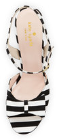 Thumbnail for your product : Kate Spade Imari Striped Grosgrain Sandal, Black/White