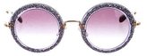 Thumbnail for your product : Miu Miu Glitter Noir Sunglasses