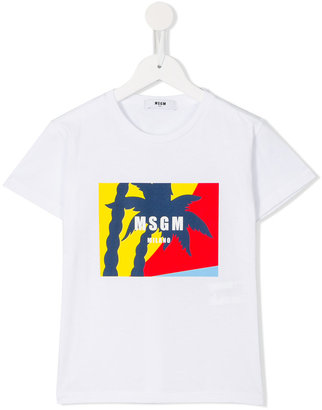 MSGM Kids - logo print T-shirt - kids - Cotton - 10 yrs