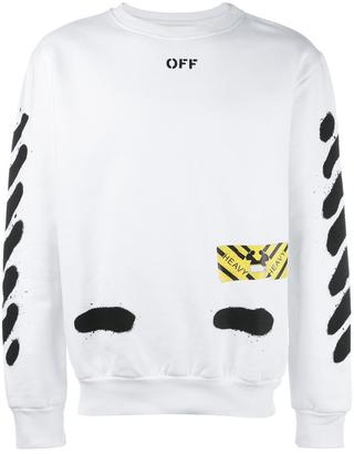 Off-White diagonal stripe sweatshirt - men - Cotton - S