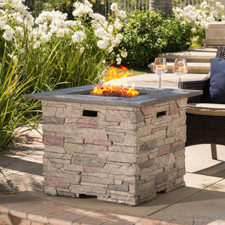 Playa Home Loft Concepts Stone Propane Fire Pit Table