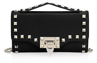 valentino by mario valentino juniper dollaro leather chain wallet