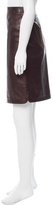 Thumbnail for your product : Paule Ka Knee-Length Leather Skirt