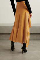Thumbnail for your product : Alexander McQueen Draped Suede Skirt - Yellow