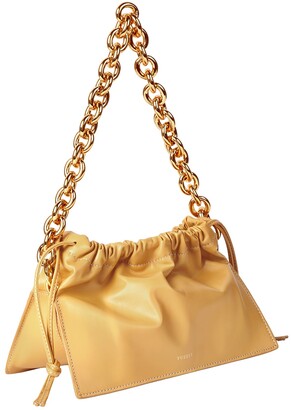 Yuzefi Bom Leather Mini Chain Shoulder Bag, Honey