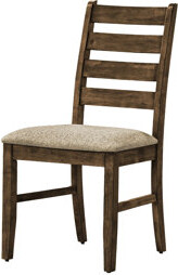 Red Barrel Studio Of 2 Dining Chairs, 37.13 In. High, Brown Upholstery, Antique Brown, Transitional For Casual Room 2pcs Kitchen Upholstered Seat, Finish Use