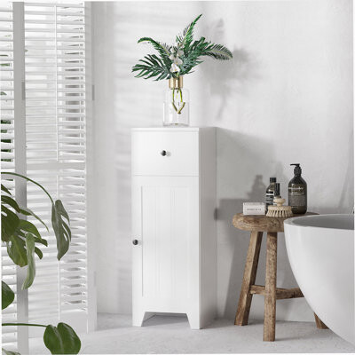 Latitude Run kleankin Short Bathroom Storage Cabinet (White)