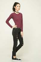 Thumbnail for your product : Forever 21 Striped Knit Bodysuit