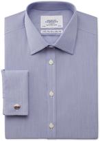 Thumbnail for your product : Charles Tyrwhitt Navy fine stripe non iron extra slim fit shirt