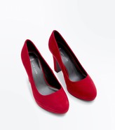 Thumbnail for your product : New Look Wide Fit Suedette Platform Court Shoes
