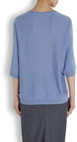 Thumbnail for your product : Max Mara Blue silk and cashmere blend jumper